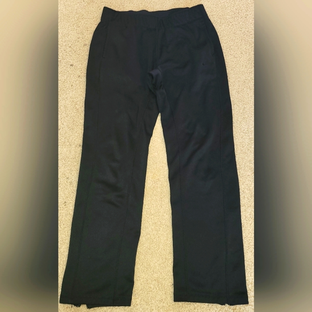 Nike Therma Fit Fleeced Athletic Pants Men's Medium Black Swoosh